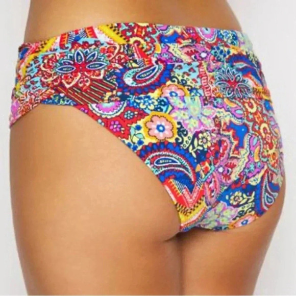 Bleu Rod Beattie Bohemian Paradise Shirred Convertible Bikini Top Size 34DD - Picture 9 of 12